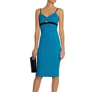 Victoria Beckham Royal 👑 Blue Cutout Crepe Dress